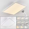 Hofstein Salmi Deckenpanel LED Aluminium, Weiß, 1-flammig, Fernbedienung