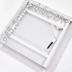 Hofstein Salmi Deckenpanel LED Aluminium, Weiß, 1-flammig, Fernbedienung -LED Leuchten Verkäufe 2022 salmi deckenpanel h3312018 19