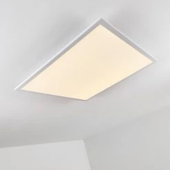 Hofstein Salmi Deckenpanel LED Aluminium, Weiß, 1-flammig, Fernbedienung -LED Leuchten Verkäufe 2022 salmi deckenpanel h3312018 2