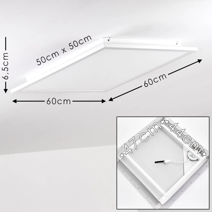 Hofstein Salmi Deckenpanel LED Weiß, 1-flammig, Fernbedienung, Farbwechsler 2 Hofstein Salmi Deckenpanel LED Weiß, 1-flammig, Fernbedienung, Farbwechsler – Bild 2
