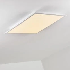 Hofstein Salmi Deckenpanel LED Aluminium, Weiß, 1-flammig, Fernbedienung -LED Leuchten Verkäufe 2022 salmi deckenpanel h3314395 11
