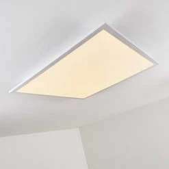 Hofstein Salmi Deckenpanel LED Aluminium, Weiß, 1-flammig, Fernbedienung -LED Leuchten Verkäufe 2022 salmi deckenpanel h3314395 2