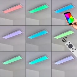 Hofstein Salmi Deckenpanel LED Weiß, 1-flammig, Fernbedienung, Farbwechsler -LED Leuchten Verkäufe 2022 salmi deckenpanel h3325506 10