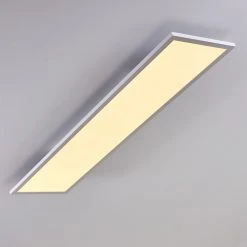 Hofstein Salmi Deckenpanel LED Weiß, 1-flammig, Fernbedienung, Farbwechsler -LED Leuchten Verkäufe 2022 salmi deckenpanel h3325506 12