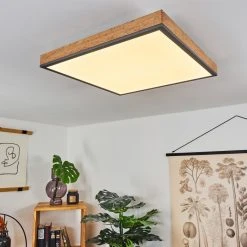 Hofstein Salmi Deckenpanel LED Schwarz, Weiß, Holzoptik, 1-flammig -LED Leuchten Verkäufe 2022 salmi deckenpanel h3436837 6