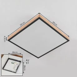 Hofstein Salmi Deckenpanel LED Schwarz, Weiß, Holzoptik, 1-flammig 13 Hofstein Salmi Deckenpanel LED Schwarz, Weiß, Holzoptik, 1-flammig -LED Leuchten Verkäufe 2022 salmi deckenpanel h3436851 3