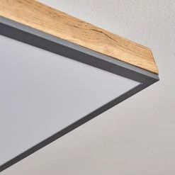 Hofstein Salmi Deckenpanel LED Schwarz, Wei&szlig;, Holzoptik, 1-flammig, Fernbedienung -LED Leuchten Verkäufe 2022 salmi deckenpanel h3436905 2
