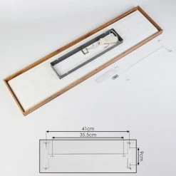 Hofstein Salmi Deckenpanel LED Schwarz, Wei&szlig;, Holzoptik, 1-flammig, Fernbedienung -LED Leuchten Verkäufe 2022 salmi deckenpanel h3436905 4
