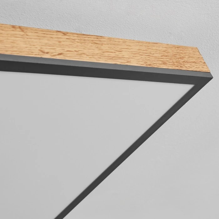 Hofstein Salmi Deckenpanel LED Schwarz, Weiß, Holzoptik, 1-flammig 3 Hofstein Salmi Deckenpanel LED Schwarz, Weiß, Holzoptik, 1-flammig – Bild 3