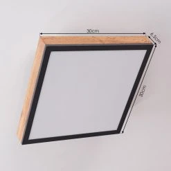 Hofstein Salmi Deckenpanel LED Schwarz, Weiß, Holzoptik, 1-flammig 13 Hofstein Salmi Deckenpanel LED Schwarz, Weiß, Holzoptik, 1-flammig -LED Leuchten Verkäufe 2022 salmi deckenpanel h3436974 3