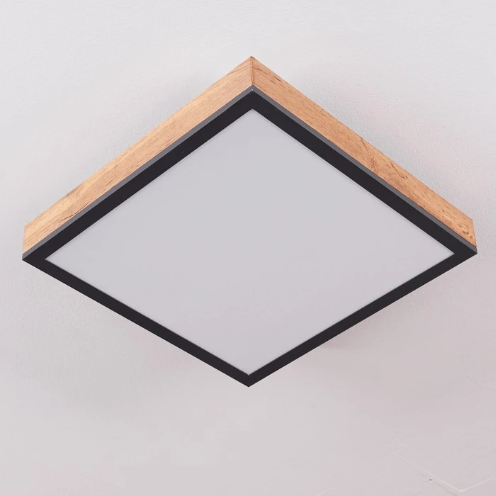 Hofstein Salmi Deckenpanel LED Schwarz, Weiß, Holzoptik, 1-flammig 8 Hofstein Salmi Deckenpanel LED Schwarz, Weiß, Holzoptik, 1-flammig – Bild 8