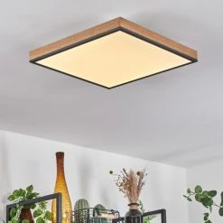 Hofstein Salmi Deckenpanel LED Schwarz, Braun, Holzoptik, 1-flammig, Fernbedienung 22 Hofstein Salmi Deckenpanel LED Schwarz, Braun, Holzoptik, 1-flammig, Fernbedienung -LED Leuchten Verkäufe 2022 salmi deckenpanel h3456781 10