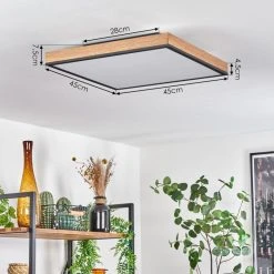 Hofstein Salmi Deckenpanel LED Schwarz, Braun, Holzoptik, 1-flammig, Fernbedienung 15 Hofstein Salmi Deckenpanel LED Schwarz, Braun, Holzoptik, 1-flammig, Fernbedienung -LED Leuchten Verkäufe 2022 salmi deckenpanel h3456781 3