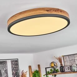 Hofstein Salmi Deckenpanel LED Anthrazit, Braun, Holzoptik, 1-flammig -LED Leuchten Verkäufe 2022 salmi deckenpanel h3551493 6