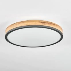 Hofstein Salmi Deckenpanel LED Anthrazit, Braun, Holzoptik, 1-flammig -LED Leuchten Verkäufe 2022 salmi deckenpanel h3551493 7