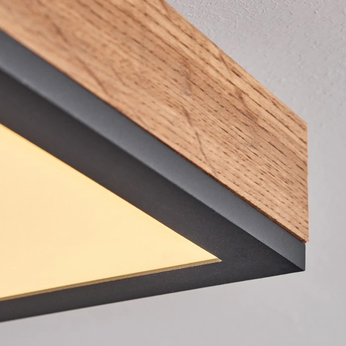 Hofstein Salmi Deckenpanel LED Schwarz, Weiß, Holzoptik, 1-flammig 6 Hofstein Salmi Deckenpanel LED Schwarz, Weiß, Holzoptik, 1-flammig – Bild 6