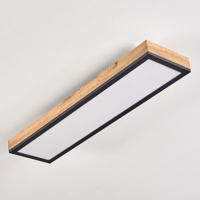 Hofstein Salmi Deckenpanel LED Schwarz, Weiß, Holzoptik, 1-flammig 8 Hofstein Salmi Deckenpanel LED Schwarz, Weiß, Holzoptik, 1-flammig – Bild 8