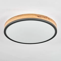 Hofstein Salmi Deckenpanel LED Schwarz, Anthrazit, Braun, Holzoptik, 1-flammig, Fernbedienung -LED Leuchten Verkäufe 2022 salmi deckenpanel h3581926 7