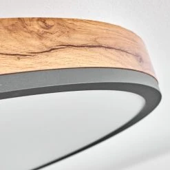 Hofstein Salmi Deckenpanel LED Schwarz, Anthrazit, Braun, Holzoptik, 1-flammig, Fernbedienung -LED Leuchten Verkäufe 2022 salmi deckenpanel h3581940 2