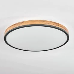 Hofstein Salmi Deckenpanel LED Schwarz, Anthrazit, Braun, Holzoptik, 1-flammig, Fernbedienung -LED Leuchten Verkäufe 2022 salmi deckenpanel h3581940 7