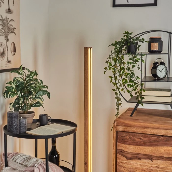 Hofstein Salmi Stehleuchte LED Schwarz, Holzoptik, 1-flammig 11 Hofstein Salmi Stehleuchte LED Schwarz, Holzoptik, 1-flammig – Bild 11