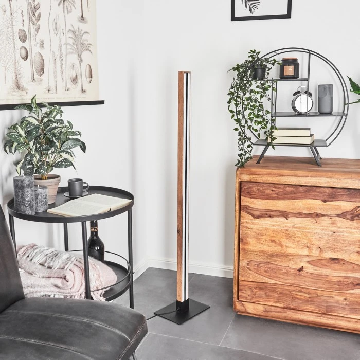 Hofstein Salmi Stehleuchte LED Schwarz, Holzoptik, 1-flammig 12 Hofstein Salmi Stehleuchte LED Schwarz, Holzoptik, 1-flammig – Bild 12