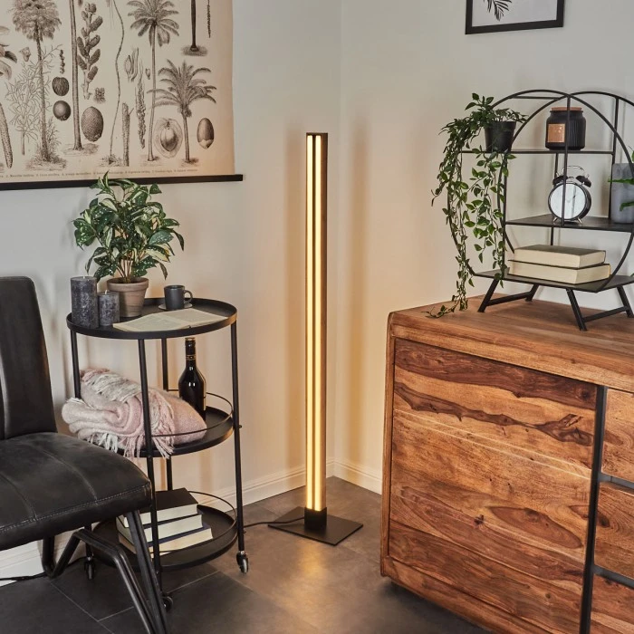 Hofstein Salmi Stehleuchte LED Schwarz, Holzoptik, 1-flammig 7 Hofstein Salmi Stehleuchte LED Schwarz, Holzoptik, 1-flammig – Bild 7