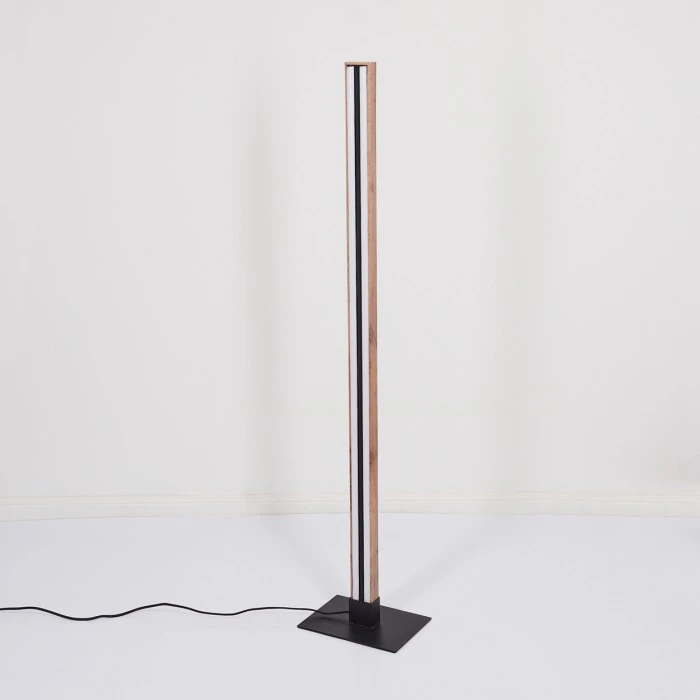 Hofstein Salmi Stehleuchte LED Schwarz, Holzoptik, 1-flammig 8 Hofstein Salmi Stehleuchte LED Schwarz, Holzoptik, 1-flammig – Bild 8