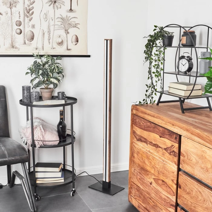 Hofstein Salmi Stehleuchte LED Schwarz, Holzoptik, 1-flammig 10 Hofstein Salmi Stehleuchte LED Schwarz, Holzoptik, 1-flammig – Bild 10