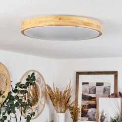 Hofstein Samaira Deckenleuchte LED Naturfarben, 1-flammig, Fernbedienung -LED Leuchten Verkäufe 2022 samaira deckenleuchte h3580288 2