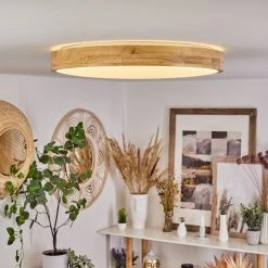 Hofstein Samaira Deckenleuchte LED Naturfarben, 1-flammig, Fernbedienung -LED Leuchten Verkäufe 2022 samaira deckenleuchte h3580288 7