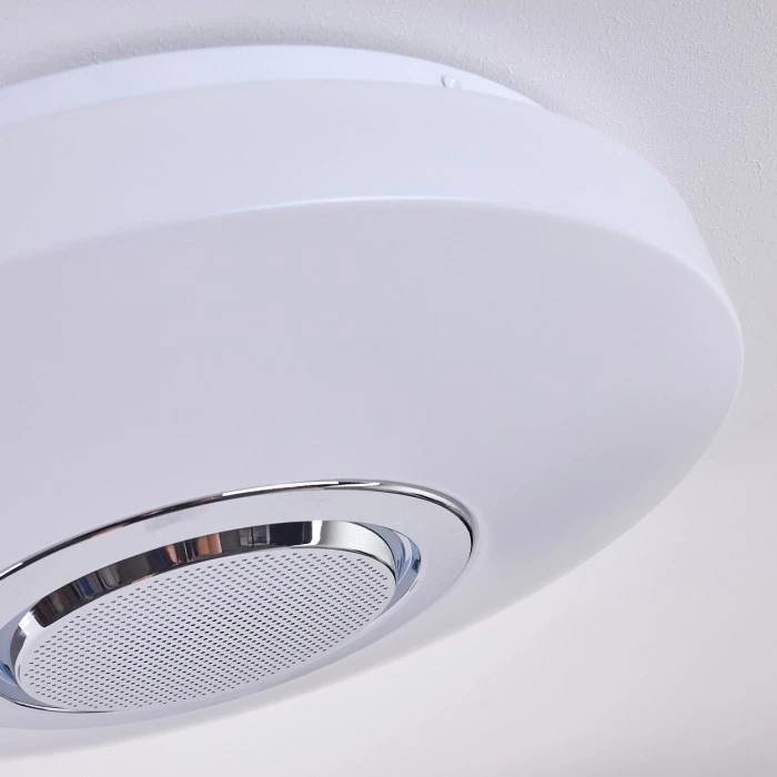 Hofstein Sambani Deckenleuchte LED Chrom, Weiß, 1-flammig, Fernbedienung, Farbwechsler 6 Hofstein Sambani Deckenleuchte LED Chrom, Weiß, 1-flammig, Fernbedienung, Farbwechsler – Bild 6