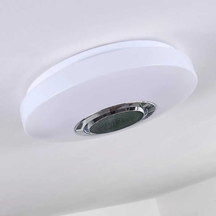 Hofstein Sambani Deckenleuchte LED Chrom, Weiß, 1-flammig, Fernbedienung, Farbwechsler 8 Hofstein Sambani Deckenleuchte LED Chrom, Weiß, 1-flammig, Fernbedienung, Farbwechsler – Bild 8