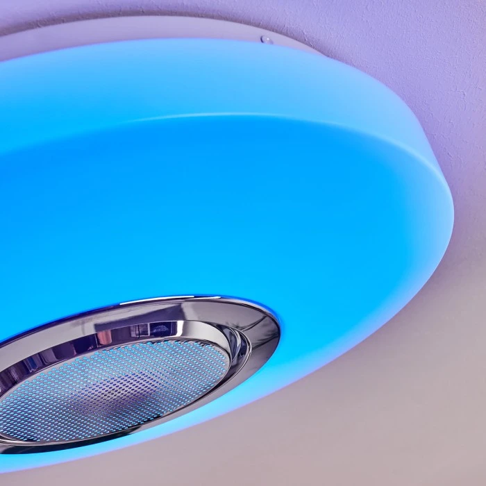 Hofstein Sambani Deckenleuchte LED Chrom, Weiß, 1-flammig, Fernbedienung, Farbwechsler 9 Hofstein Sambani Deckenleuchte LED Chrom, Weiß, 1-flammig, Fernbedienung, Farbwechsler – Bild 9