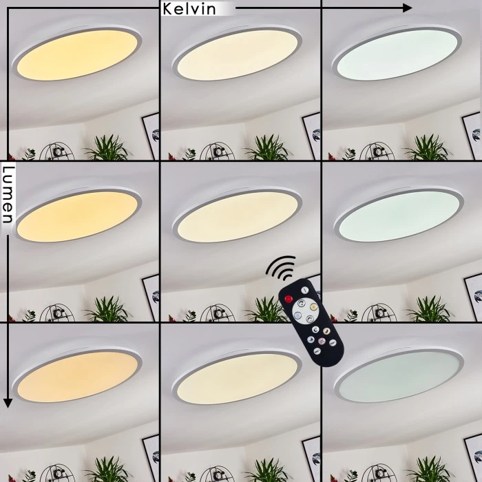 Hofstein Sani LED Panel Weiß, 1-flammig, Fernbedienung 2 Hofstein Sani LED Panel Weiß, 1-flammig, Fernbedienung – Bild 2