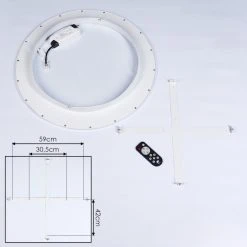 Hofstein Sani LED Panel Weiß, 1-flammig, Fernbedienung 16 Hofstein Sani LED Panel Weiß, 1-flammig, Fernbedienung -LED Leuchten Verkäufe 2022 sani led panel h3394106 4