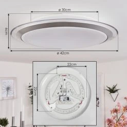 Hofstein Sapioris Deckenleuchte LED Silber, 1-flammig -LED Leuchten Verkäufe 2022 sapioris deckenleuchte h3542378 3