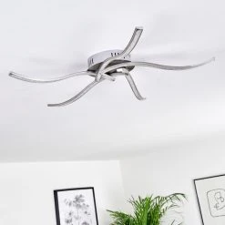 Hofstein Saskatoon Deckenleuchte LED Nickel-Matt, 5-flammig -LED Leuchten Verkäufe 2022 saskatoon deckenleuchte h3008263 17