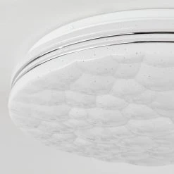 Hofstein Savardeix Deckenleuchte LED Chrom, Weiß, 1-flammig, Fernbedienung, Farbwechsler -LED Leuchten Verkäufe 2022 savardeix deckenleuchte h3654453 5