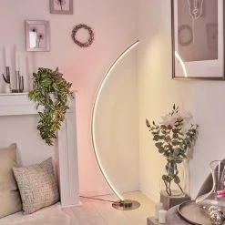 Hofstein Scar RGB Bogenlampe LED Nickel-Matt, 1-flammig, Fernbedienung, Farbwechsler -LED Leuchten Verkäufe 2022 scar rgb bogenlampe h3266052 do4 10