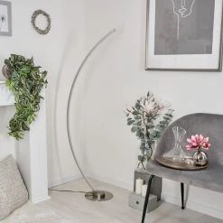 Hofstein Scar RGB Bogenlampe LED Nickel-Matt, 1-flammig, Fernbedienung, Farbwechsler -LED Leuchten Verkäufe 2022 scar rgb bogenlampe h3266052 do4 11