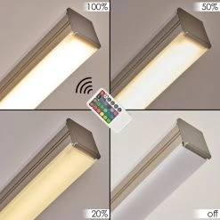 Hofstein Scar RGB Bogenlampe LED Nickel-Matt, 1-flammig, Fernbedienung, Farbwechsler -LED Leuchten Verkäufe 2022 scar rgb bogenlampe h3266052 do4 2