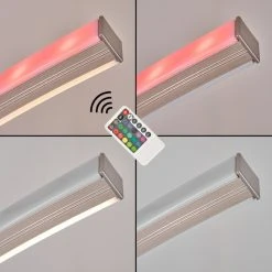 Hofstein Scar RGB Bogenlampe LED Nickel-Matt, 1-flammig, Fernbedienung, Farbwechsler -LED Leuchten Verkäufe 2022 scar rgb bogenlampe h3266052 do4 5