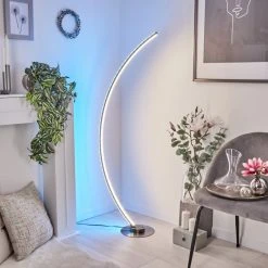 Hofstein Scar RGB Bogenlampe LED Nickel-Matt, 1-flammig, Fernbedienung, Farbwechsler -LED Leuchten Verkäufe 2022 scar rgb bogenlampe h3266052 do4 6