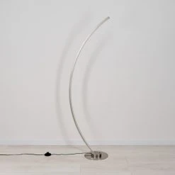 Hofstein Scar RGB Bogenlampe LED Nickel-Matt, 1-flammig, Fernbedienung, Farbwechsler -LED Leuchten Verkäufe 2022 scar rgb bogenlampe h3266052 do4 7