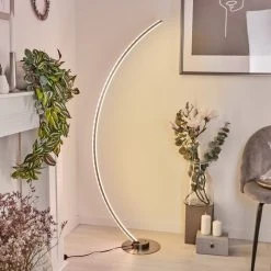 Hofstein Scar RGB Bogenlampe LED Nickel-Matt, 1-flammig, Fernbedienung, Farbwechsler -LED Leuchten Verkäufe 2022 scar rgb bogenlampe h3266052 do4 8