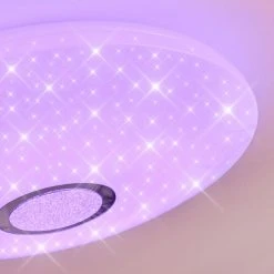 Hofstein Seabrook Deckenleuchte LED Wei&szlig;, Glitzereffekt, 2-flammig, Fernbedienung, Farbwechsler -LED Leuchten Verkäufe 2022 seabrook deckenleuchte h3419014 5