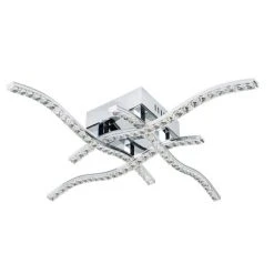 Searchlight ANSON Deckenleuchte LED Chrom, Transparent, Klar, 1-flammig