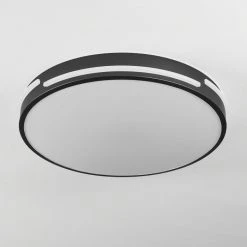 Hofstein Seewen Deckenleuchte LED Schwarz, Weiß, 1-flammig, Fernbedienung -LED Leuchten Verkäufe 2022 seewen deckenleuchte h3550250 7