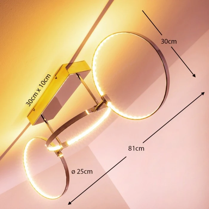 Hofstein Sepino Deckenleuchte LED Chrom, 1-flammig 2 Hofstein Sepino Deckenleuchte LED Chrom, 1-flammig – Bild 2